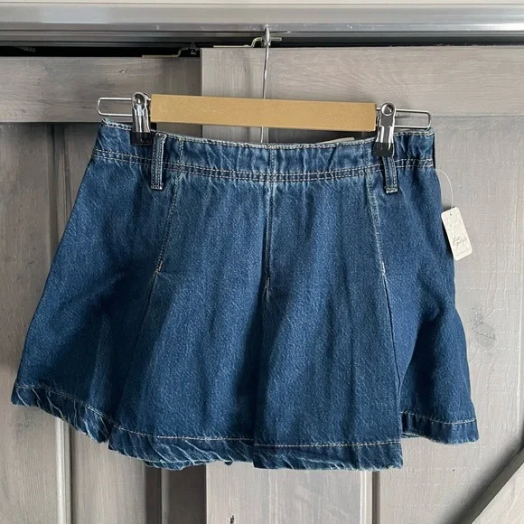 Free People We The Free Madison Ave Denim Mini Skirt NWT $78‎ - Picture 2 of 8